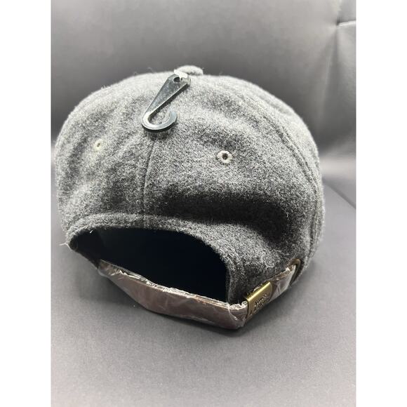 L.L. Bean Hat Cap Wool Leather Strap Back Gray Brown Brim One Size Outdoor - Picture 7 of 8